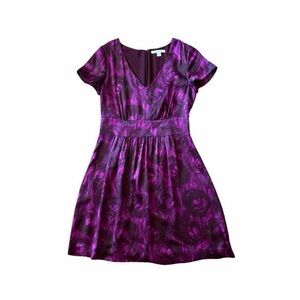 Banana Republic Purple Silk Floral Dress - Size 6